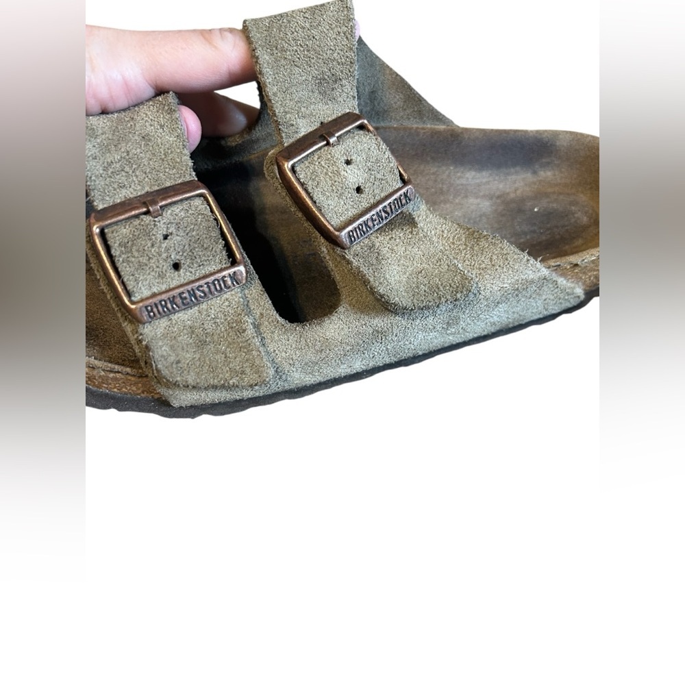 Birkenstock Arizona Tan Suede 2 Strap Sandals Size 7 EU 38 - Picture 3 of 12